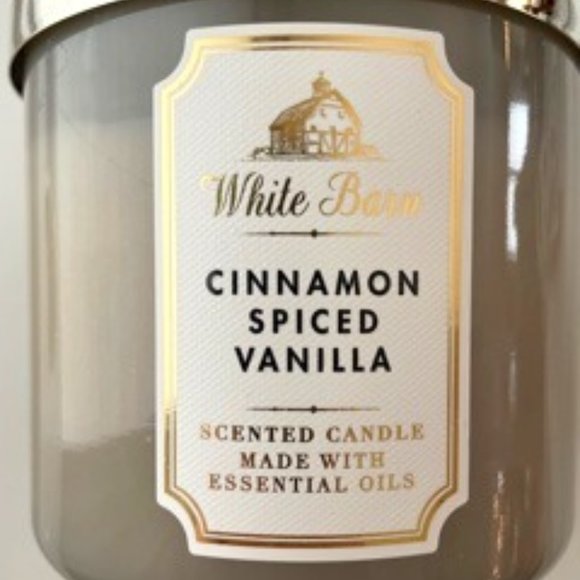 White Barn Accents Nwt White Barn Cinnamon Spiced Vanilla 3 Wick